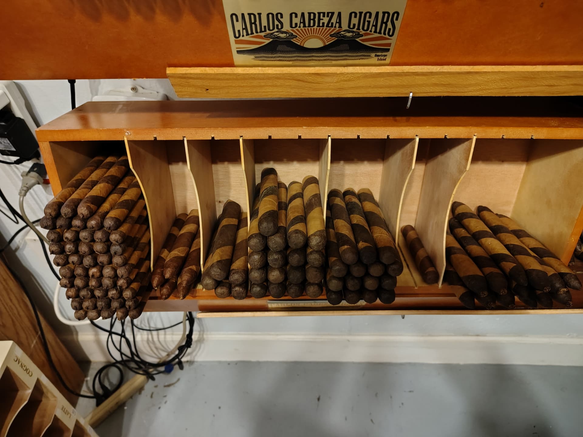 Carlos Cabeza house blend cigar assortment display